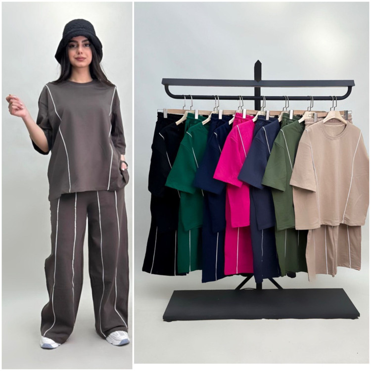 ست تیشرت شلوار دخترانه باکسی